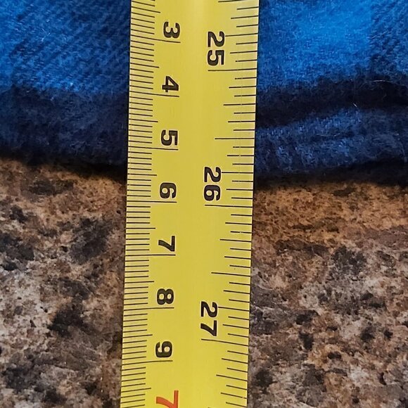 Abercombie Kids 100% Cotton Button Down Blue/Black Buffalo Plaid Shirt-S 15/16 - Picture 4 of 5